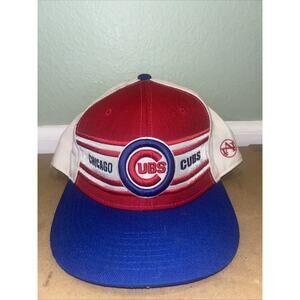 VTG Chicago Cubs American Needle Hat Fitted 7 1/2. Red And White Stripes.